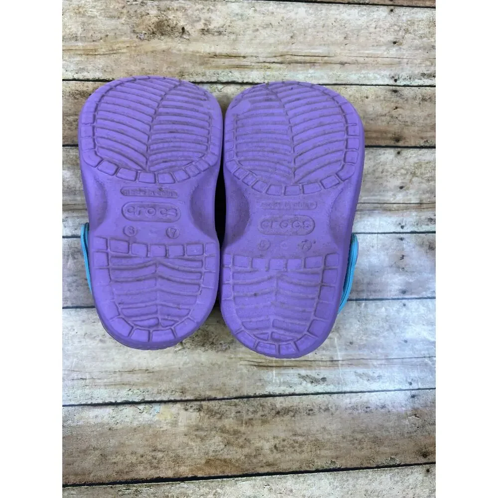 Crocs Disney Frozen Anna Elsa Toddler Girls Size 6/7
